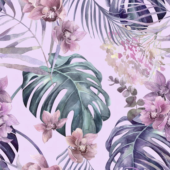 Panoramic Wallpaper - Wall Mural - Tropical plants