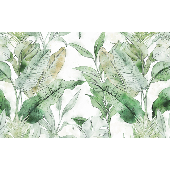 Panoramic Wallpaper - Wall Mural - Tropical Plants