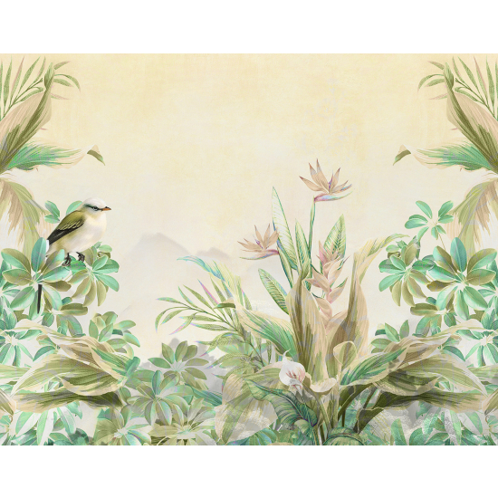 Panoramic Wallpaper - Wall Mural - Tropical plants