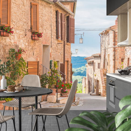 Panoramic Wallpaper - Wall Mural - Tuscan Alley