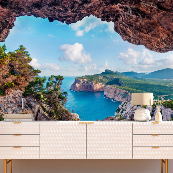 Panoramic Wallpaper - Wall Mural - View of Cap Caccia