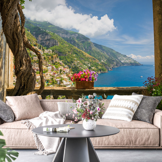 Panoramic Wallpaper - Wall Mural - View of Positano Italy