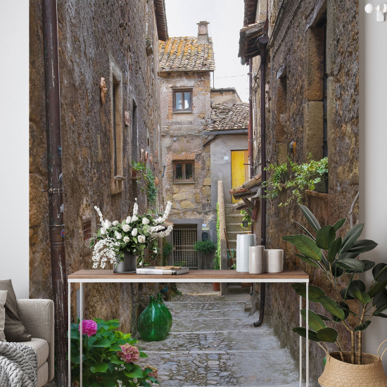 Panoramic Wallpaper - Wall Mural - Village Alley