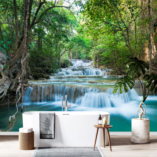 Panoramic Wallpaper - Wall Mural - Waterfalls