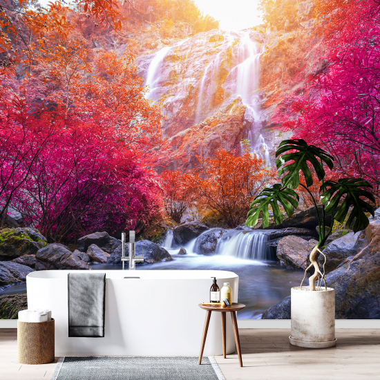 Panoramic Wallpaper - Wall Mural - Waterfalls