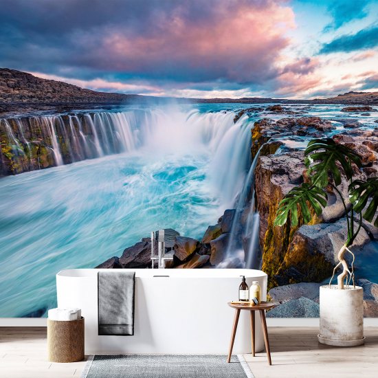 Panoramic Wallpaper - Wall Mural - Waterfalls