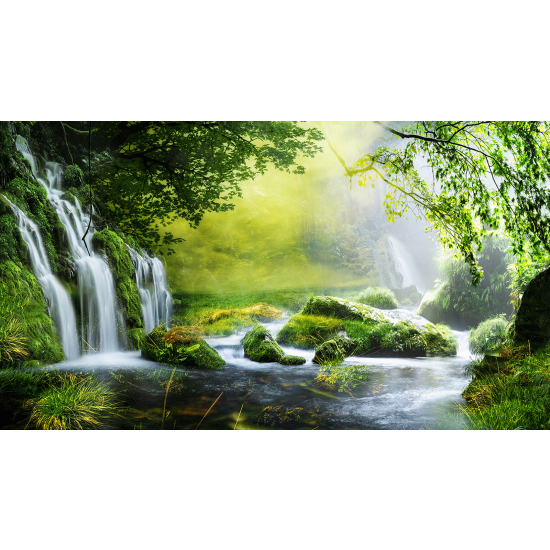 Panoramic Wallpaper - Wall Mural - Waterfalls