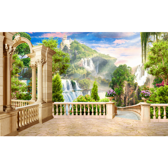 Panoramic Wallpaper - Wall Mural - Waterfalls