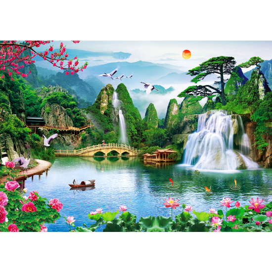 Panoramic Wallpaper - Wall Mural - Waterfalls