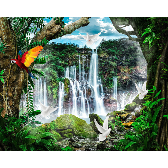 Panoramic Wallpaper - Wall Mural - Waterfalls