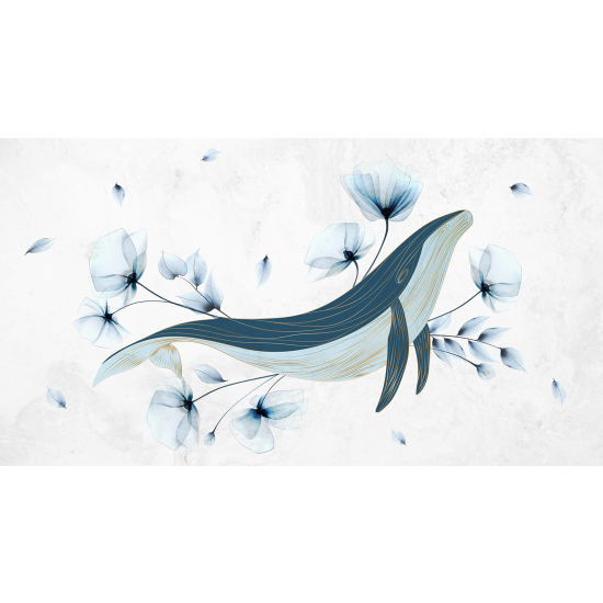 Panoramic Wallpaper - Wall Mural - Whale