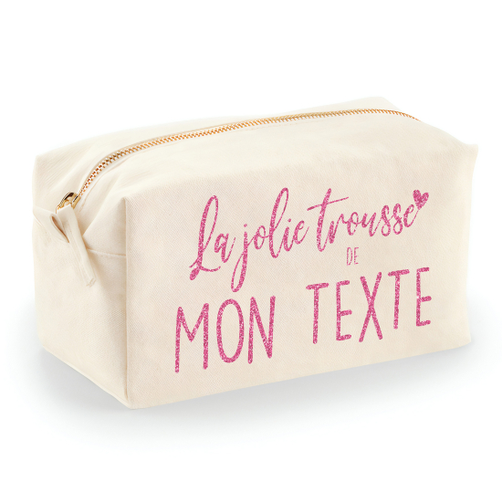 Personalized Canvas pencil case / pouch - The pretty text case