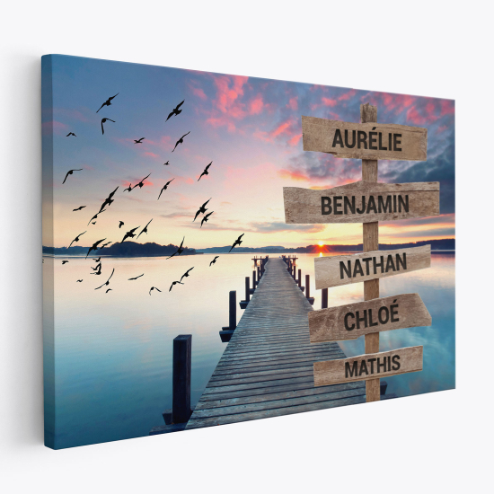 Personalized Canvas Print with Name - Pontoon