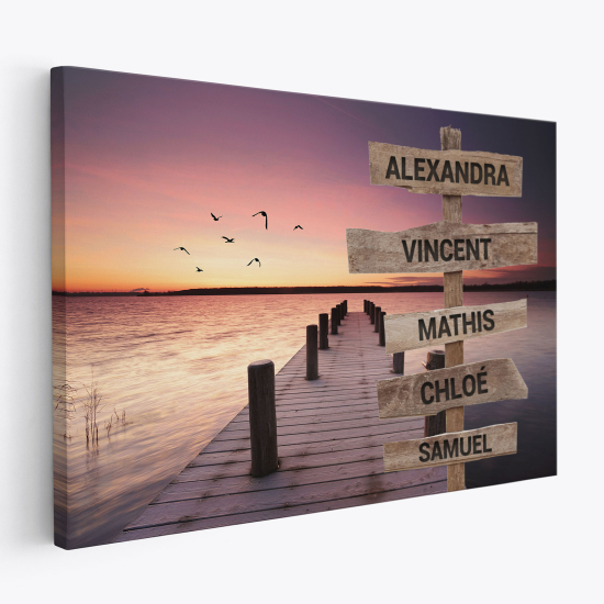 Personalized Canvas Print with Name - Sea Pontoon