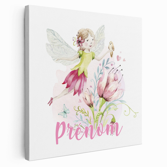 Personalized children's canvas print with name - Fairy