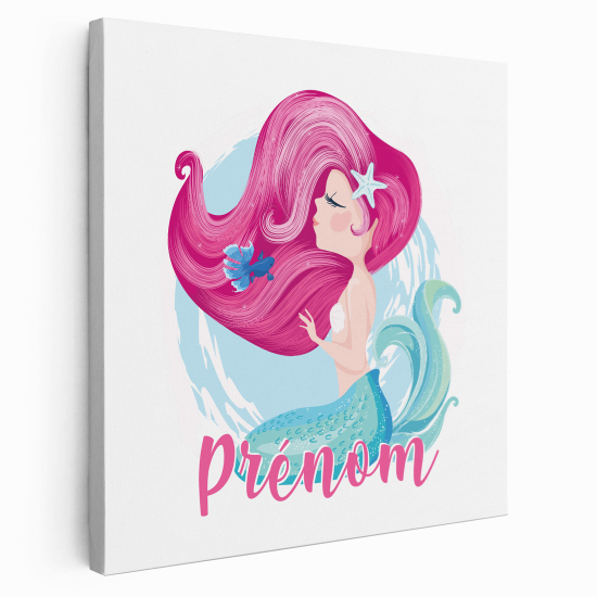 Personalized children's canvas print with name - Siren