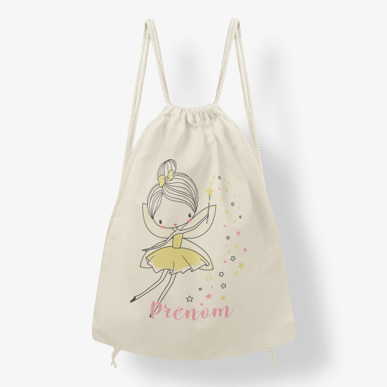 Personalized Drawstring Backpack for Kids - Fairy