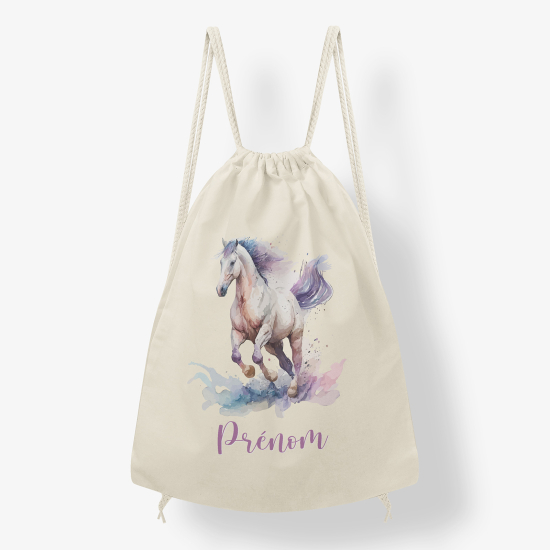 Personalized Drawstring Backpack for Kids - Horse