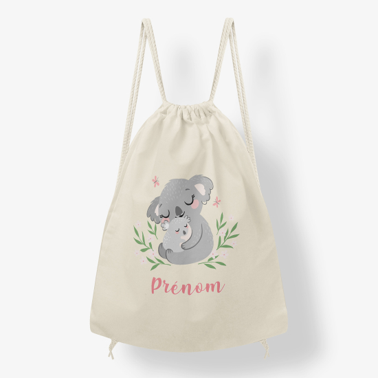 Personalized Drawstring Backpack for Kids - Koala