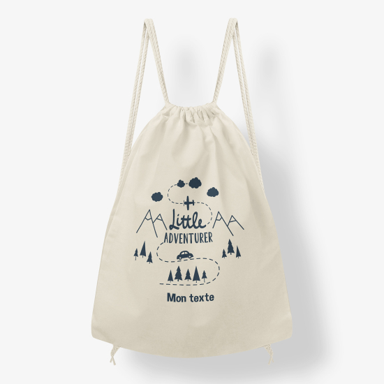 Personalized Drawstring Backpack for Kids - Little adventurer