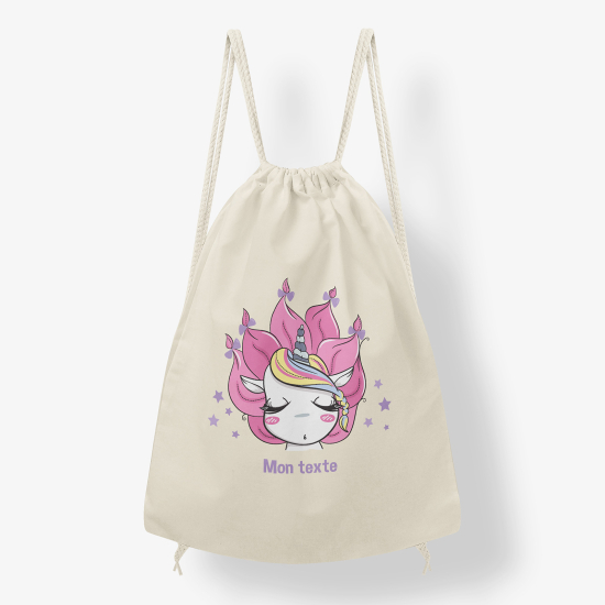 Personalized Drawstring Backpack for Kids - Little Unicorn