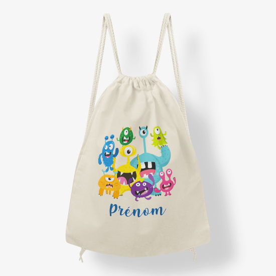 Personalized Drawstring Backpack for Kids - Monster