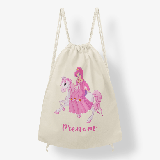 Personalized Drawstring Backpack for Kids - Princess