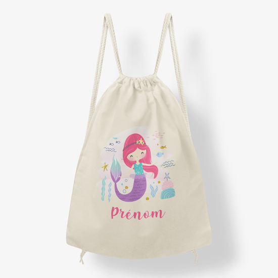 Personalized Drawstring Backpack for Kids - Siren