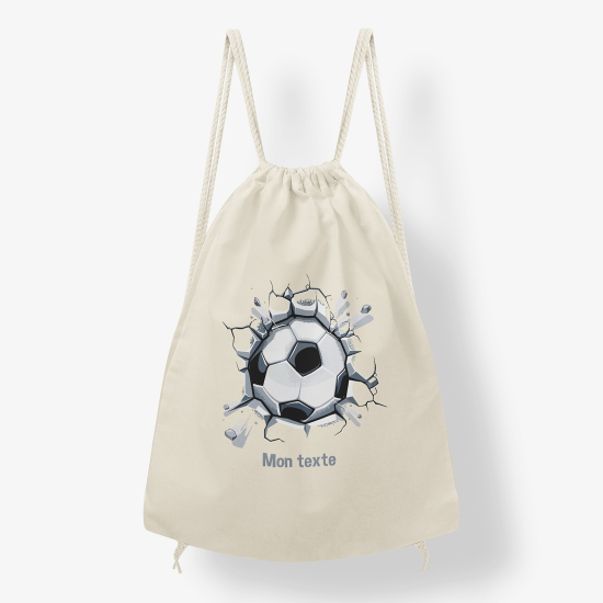 Personalized Drawstring Backpack for Kids - Soccer ball