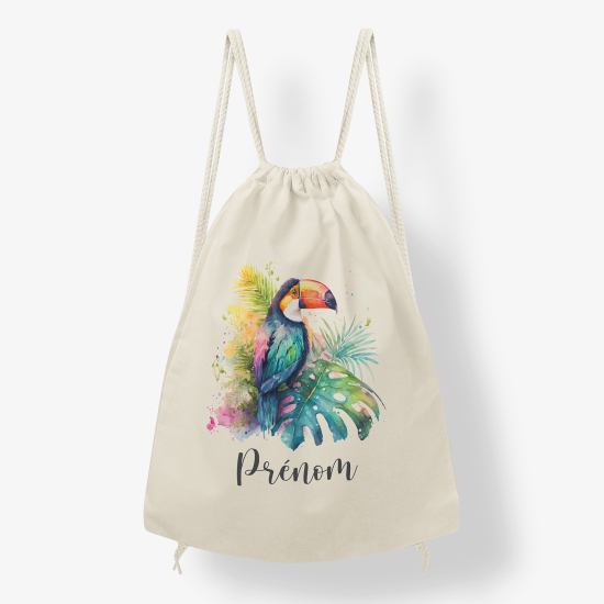 Personalized Drawstring Backpack for Kids - Toucan