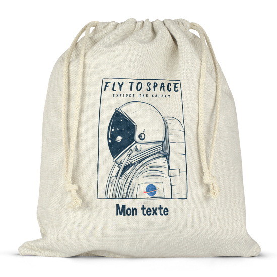 Personalized drawstring bag for kids - Astronaut