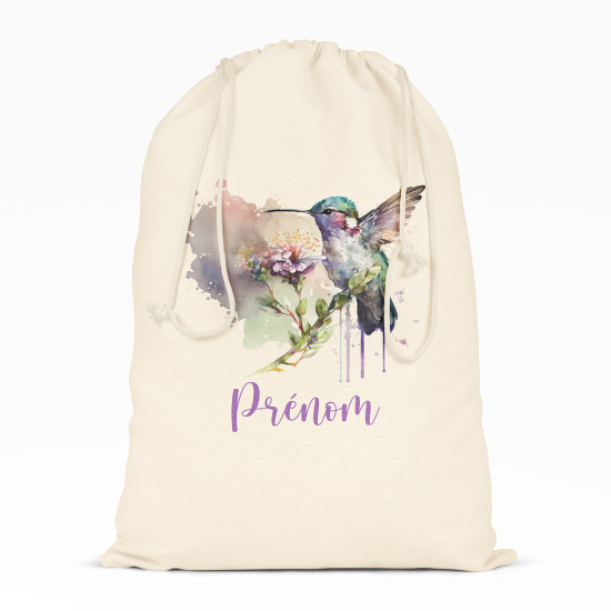 Personalized Drawstring bag for Kids - Bird