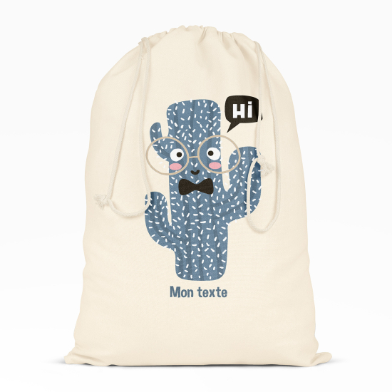 Personalized Drawstring bag for Kids - Cactus