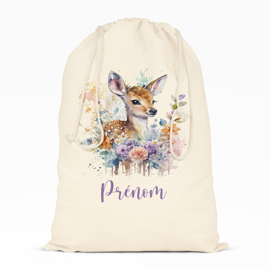 Personalized Drawstring bag for Kids - Fawn