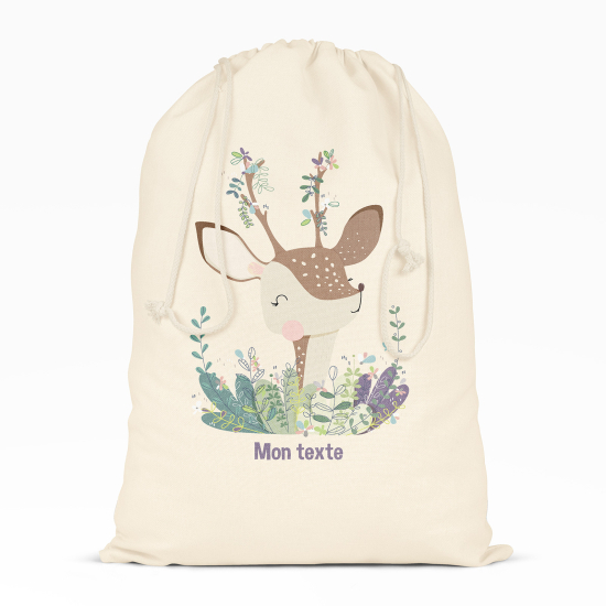 Personalized Drawstring bag for Kids - Fawn