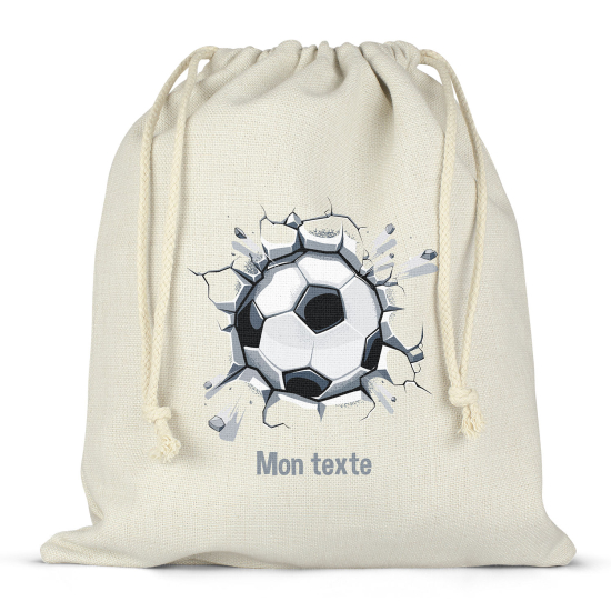 Personalized drawstring bag for kids - Football balloon