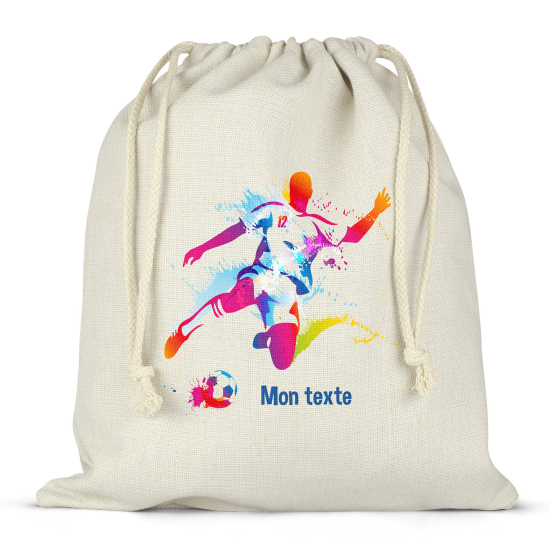 Personalized drawstring bag for kids - Footballer