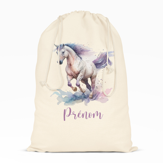 Personalized Drawstring bag for Kids - Horse