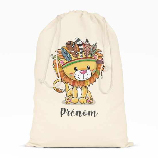 Personalized Drawstring bag for Kids - Indian lion