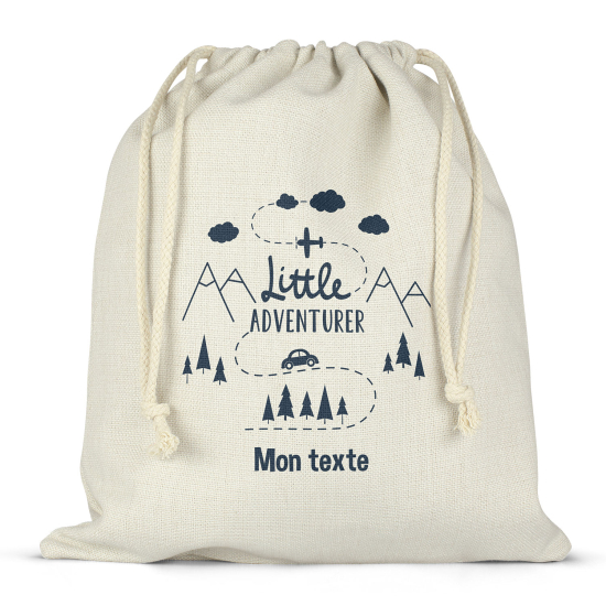 Personalized drawstring bag for kids - Little adventurer