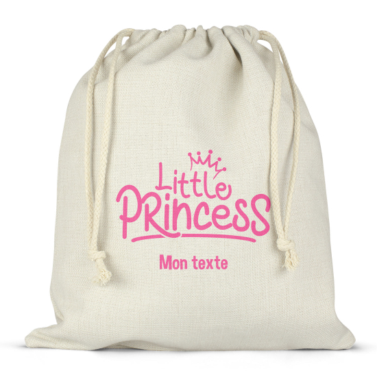 Personalized drawstring bag for kids - Little princess