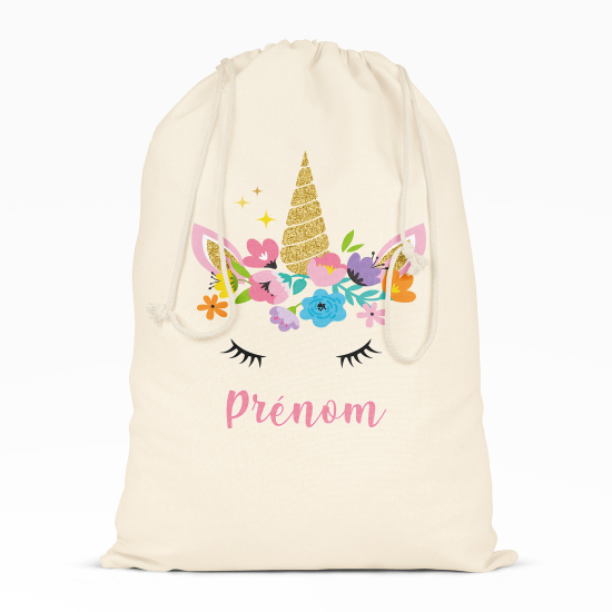 Personalized Drawstring bag for Kids - Magic Unicorn