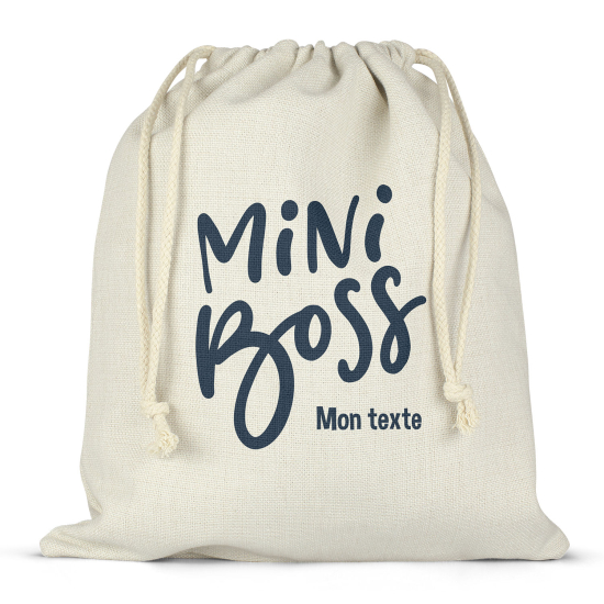 Personalized drawstring bag for kids - Mini boss