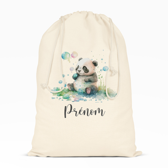 Personalized Drawstring bag for Kids - Panda