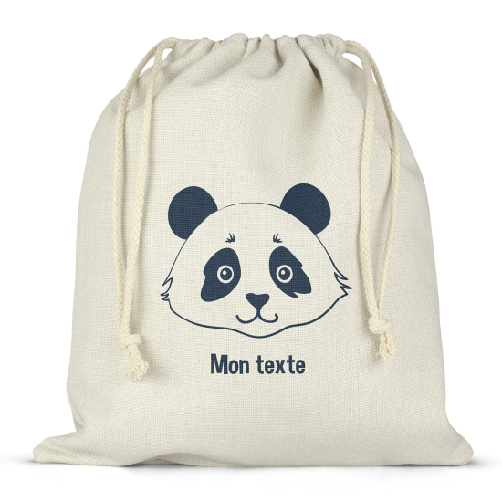 Personalized drawstring bag for kids - Panda