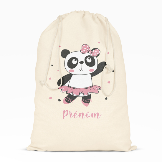 Personalized Drawstring bag for Kids - Panda dancer