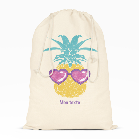 Personalized Drawstring bag for Kids - Pineapple