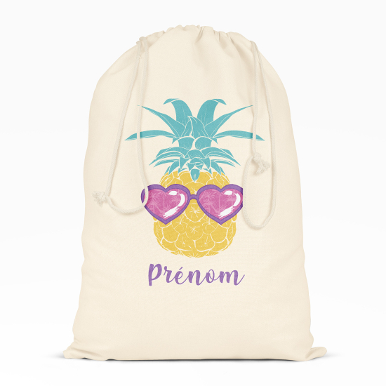 Personalized Drawstring bag for Kids - Pineapple