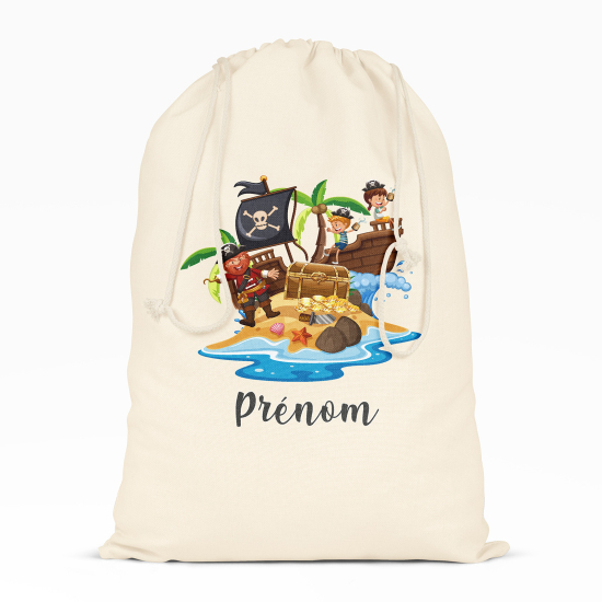 Personalized Drawstring bag for Kids - Pirates