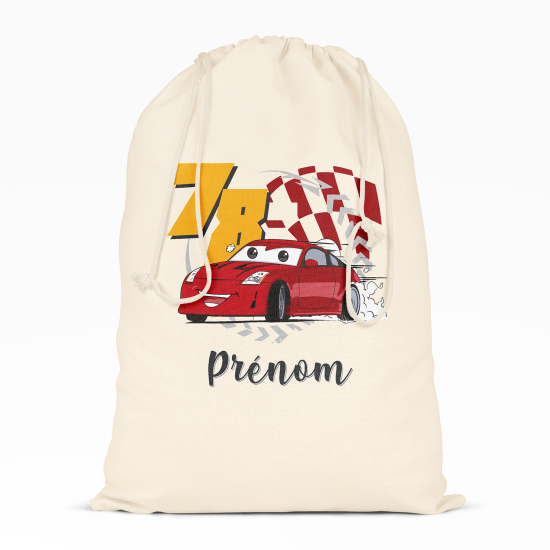 Personalized Drawstring bag for Kids - Racing car